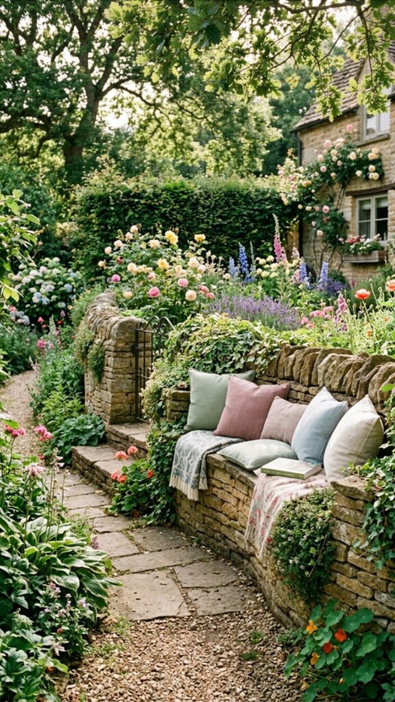 16. Stacked Stone Seating Wall