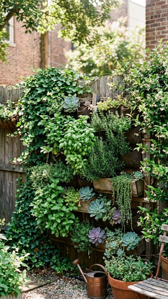 16. Use Vertical Gardens on Bare Walls