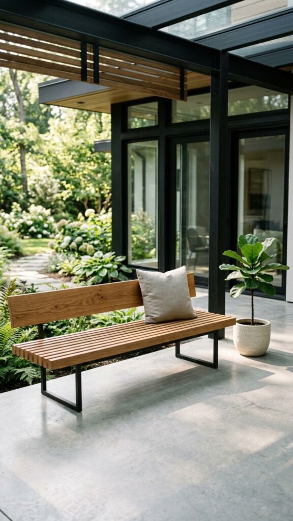 17. A Minimalist Slat Bench