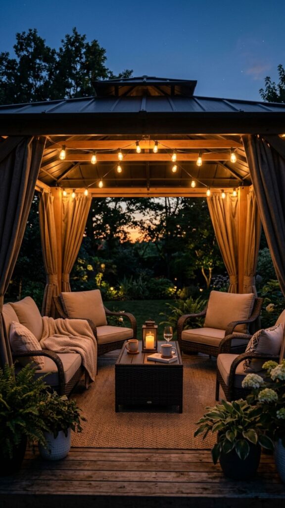 17. Add a Gazebo With Side Panels