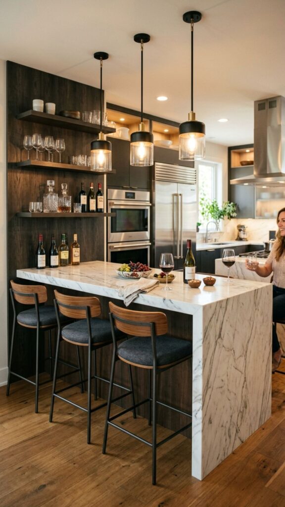17. Bar-Height Island for Entertaining