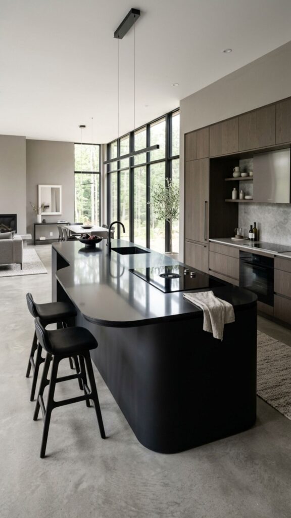 17. Black Counter With Curved Edges