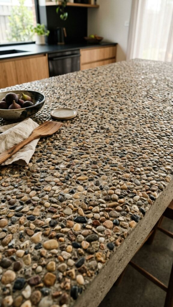 17. Concrete Island With Exposed Aggregate