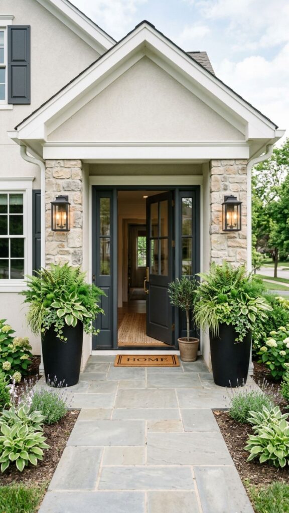 17. Create Symmetry with Matching Planters