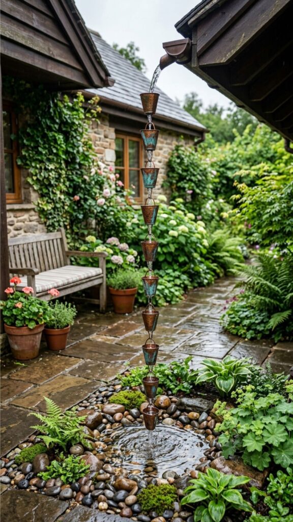 17. Create a Rain-Chain Water Feature