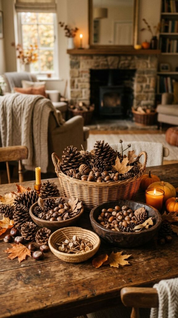 17. Decorate with Pinecones and Natural Elements