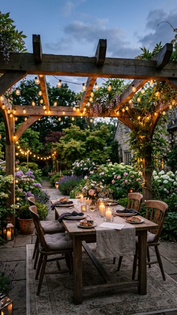 17. Pergola with String Lights