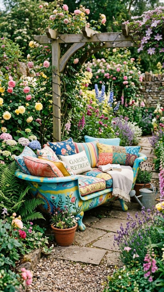 17. Repurposed Bathtub Sofa