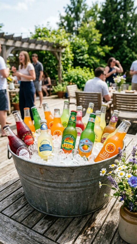 17. Serve Drinks From a Filled Ice Trough