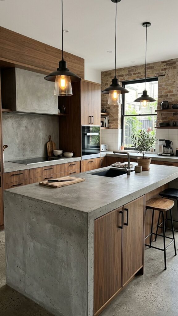 17. Try a Concrete Countertop for an Industrial Edge