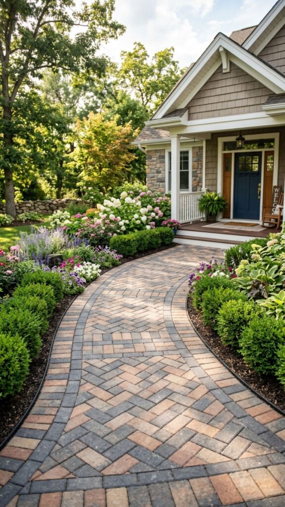 17. Use Concrete Pavers for a Custom Path