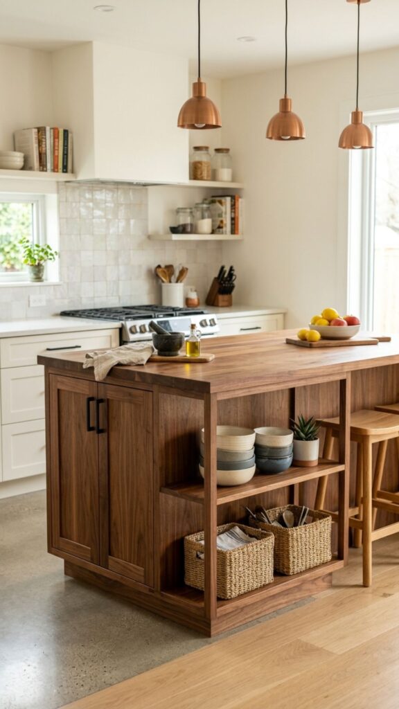 17. Use an Kitchen Base With Open Shelving