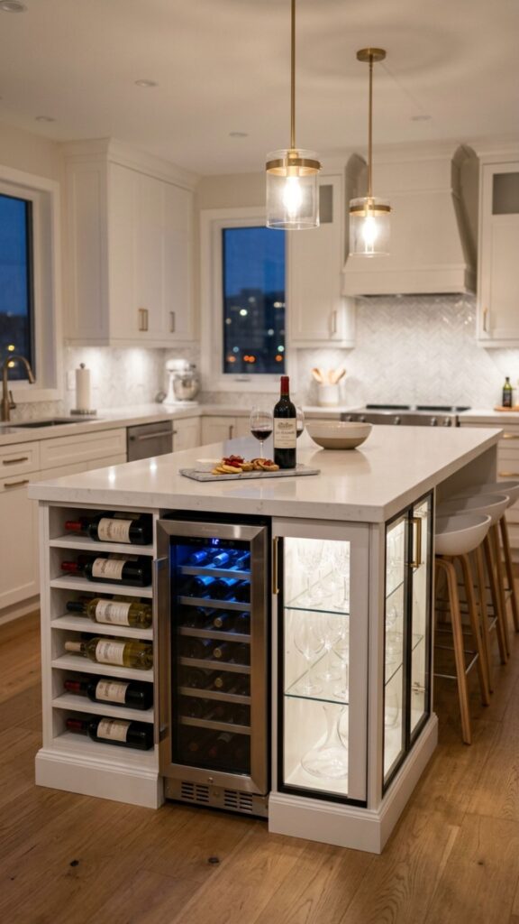 17. White Island with Wine Storage