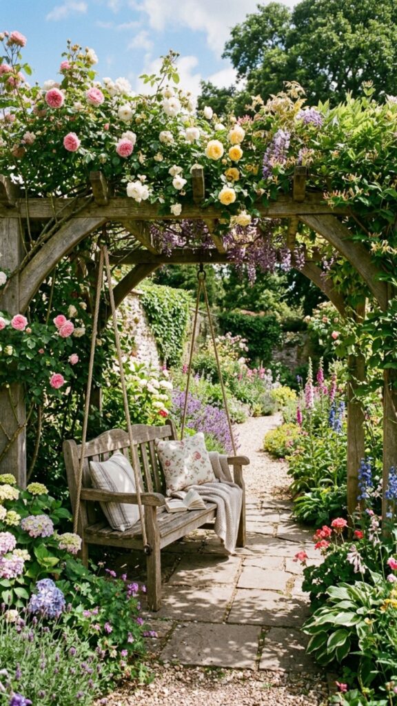18. Bench Swing on a Pergola