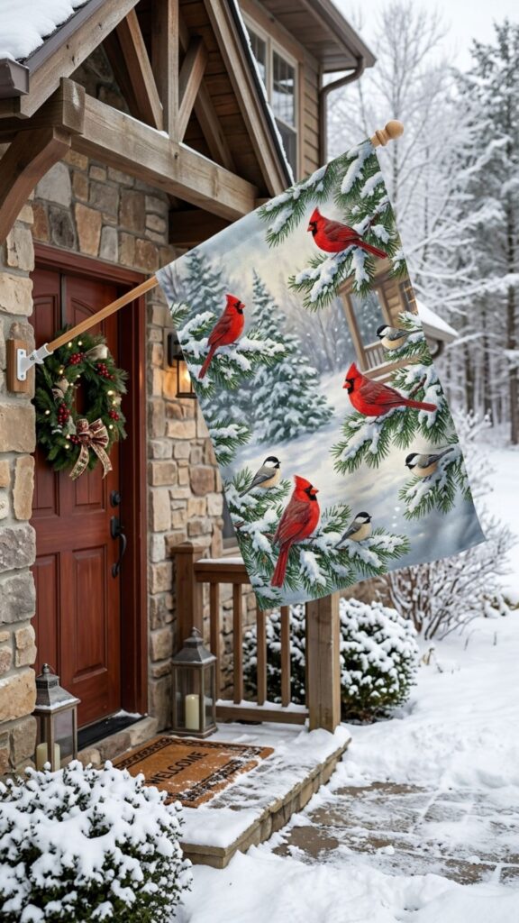 18. Choose a Winter-Themed Flag or Banner