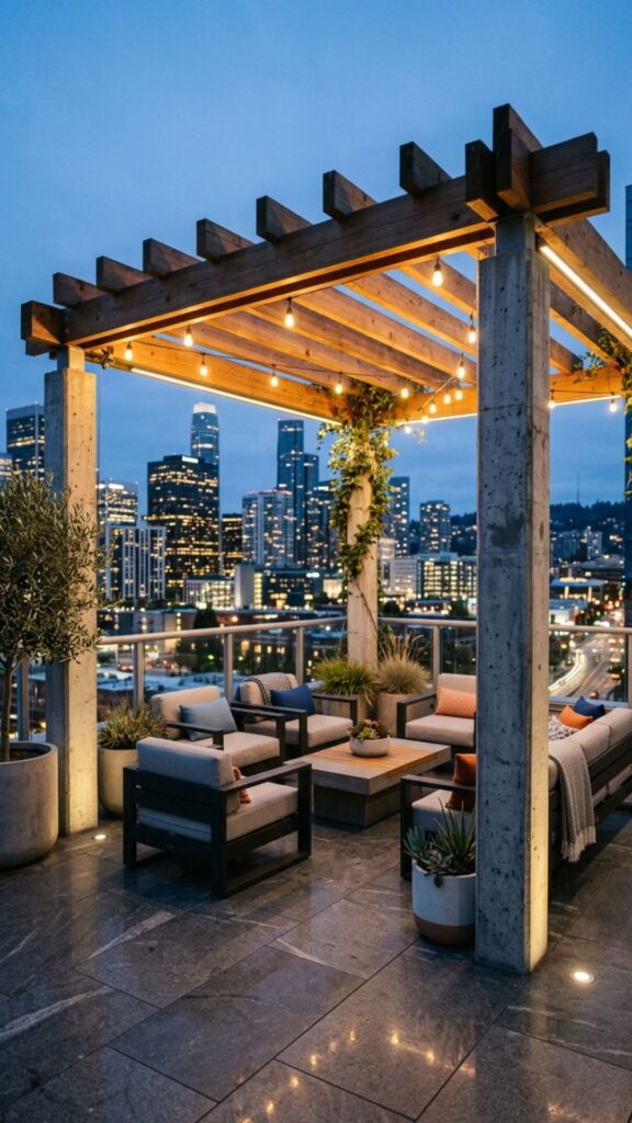 18. Concrete and Wood Combo
