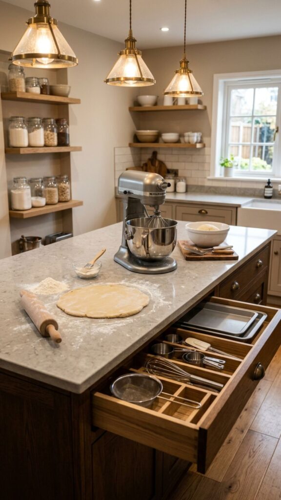 18. Create a Baking Station With a Stone Top
