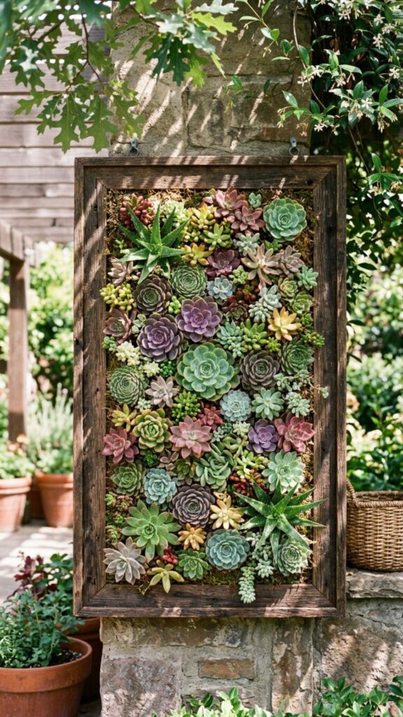 18. Create a Succulent Living Frame