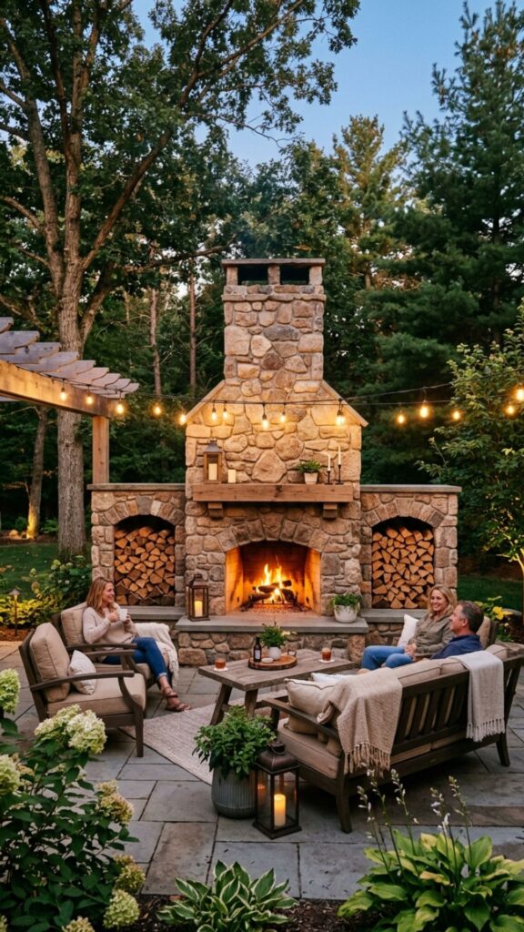 18. Fireplace with Integrated Storage
