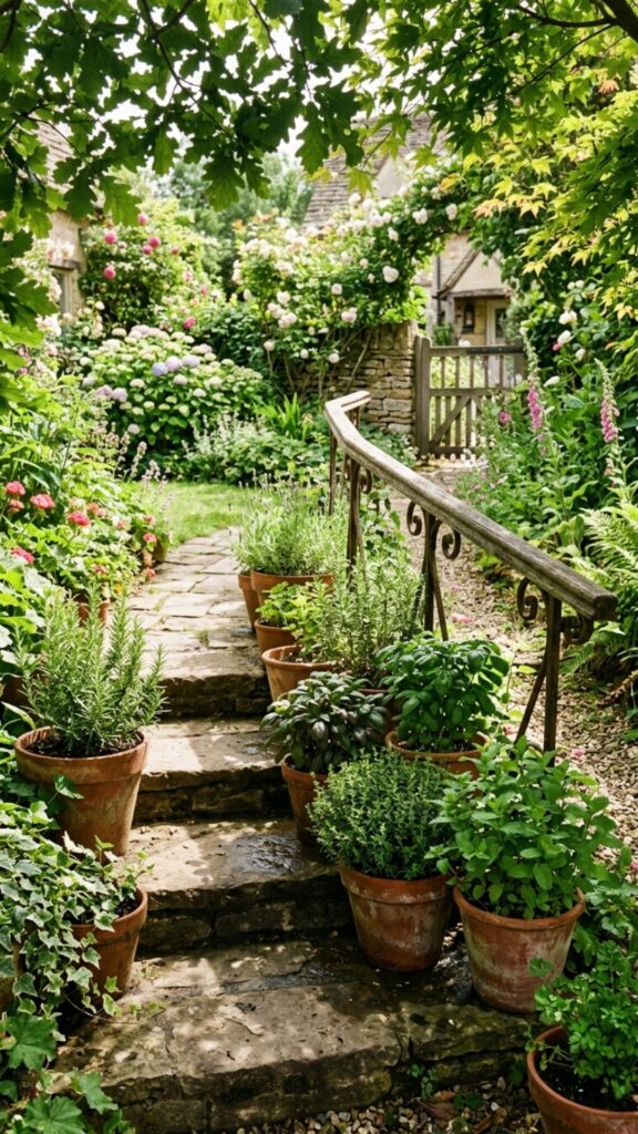 18. Frame the Space with Potted Herbs