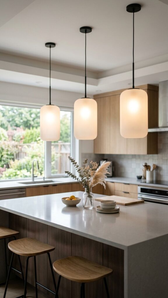 18. Frosted Glass Pendants
