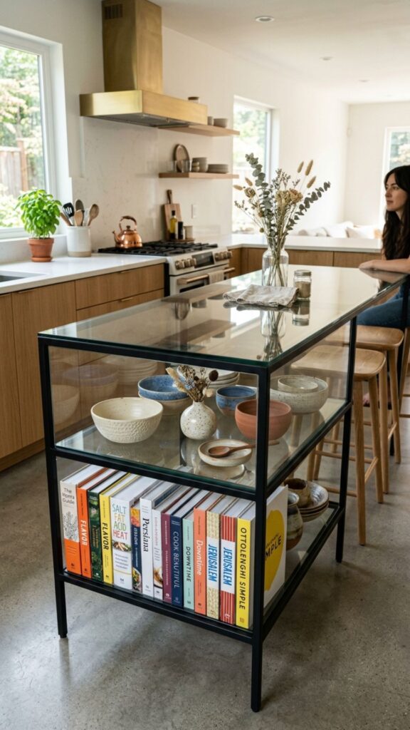 18. Glass-Top Display Island