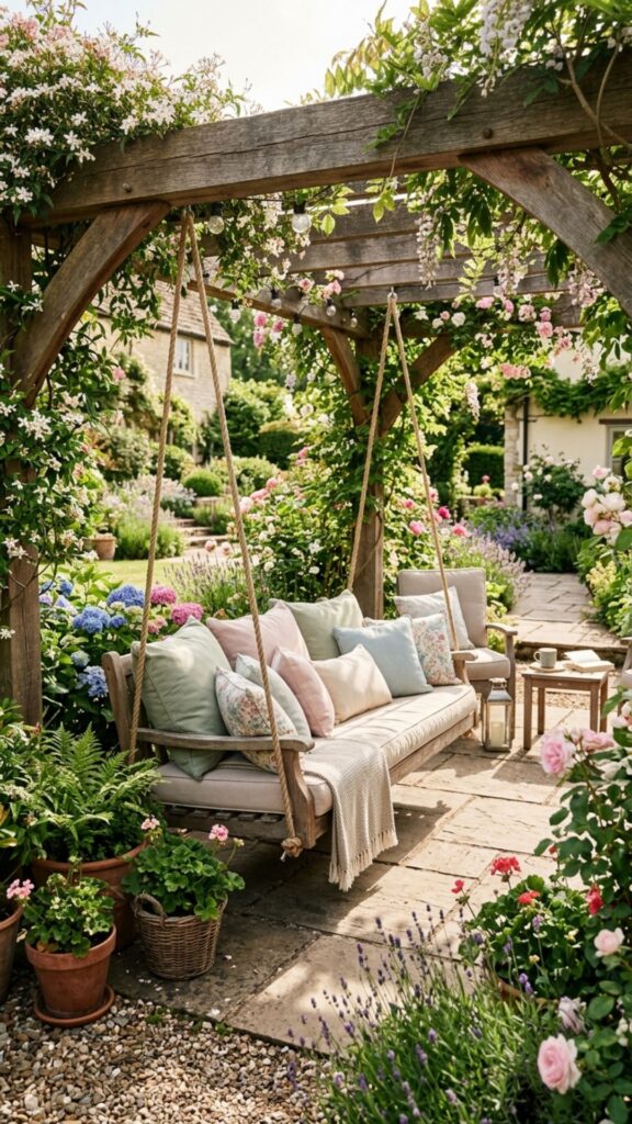 18. Hammock-Style Swing Benches