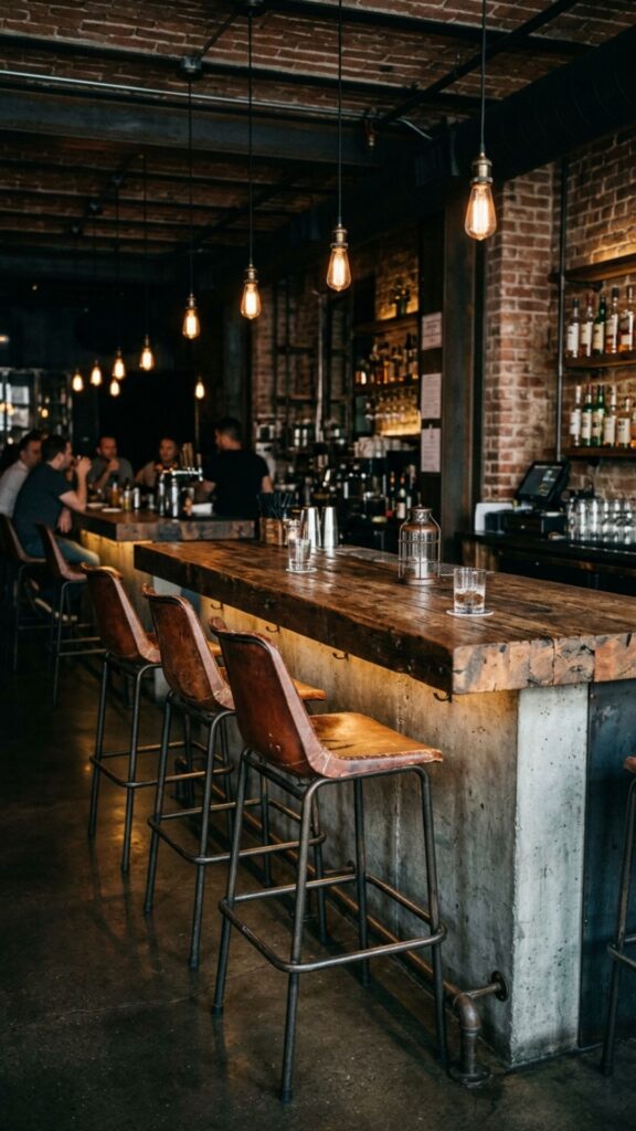 18. Industrial Bar Stool Seating