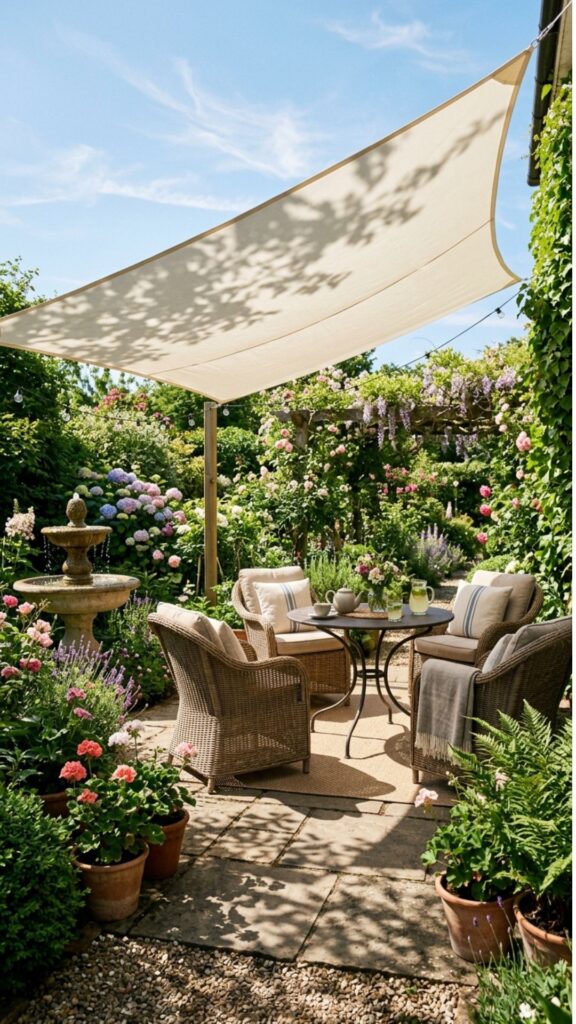 18. Install a Shade Sail or Umbrella
