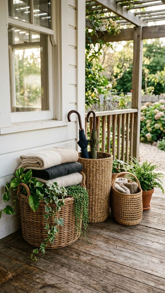 18. Mix in Woven Baskets