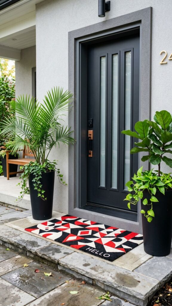 18. Pair with a Statement Doormat