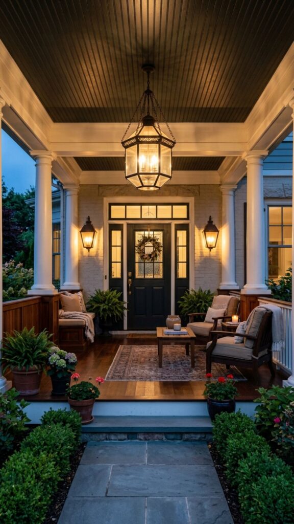 18. Statement Lighting Porch