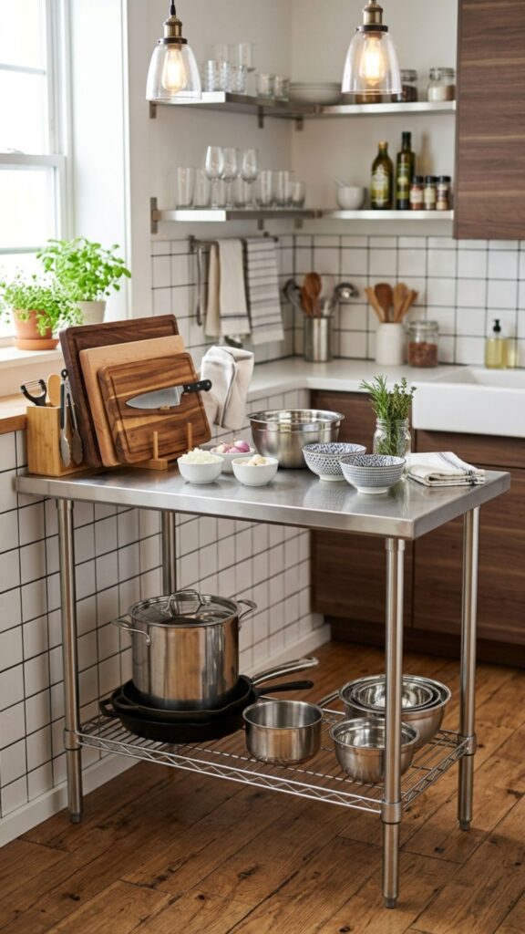 18. Try a Compact Prep Table
