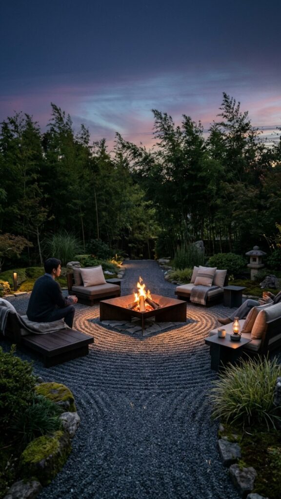 18. Zen-Inspired Fire and Gravel Garden
