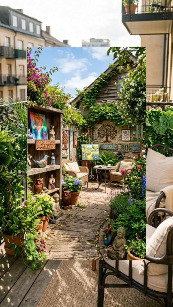 19. Add Removable Faux Greenery or Vertical Garden Panels