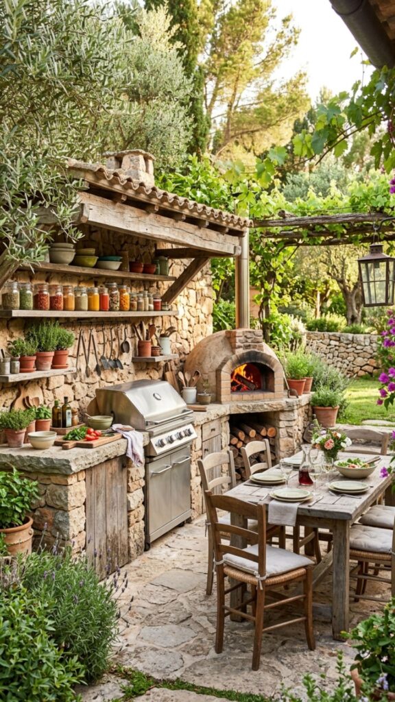 19. Add a Rustic Outdoor Kitchen