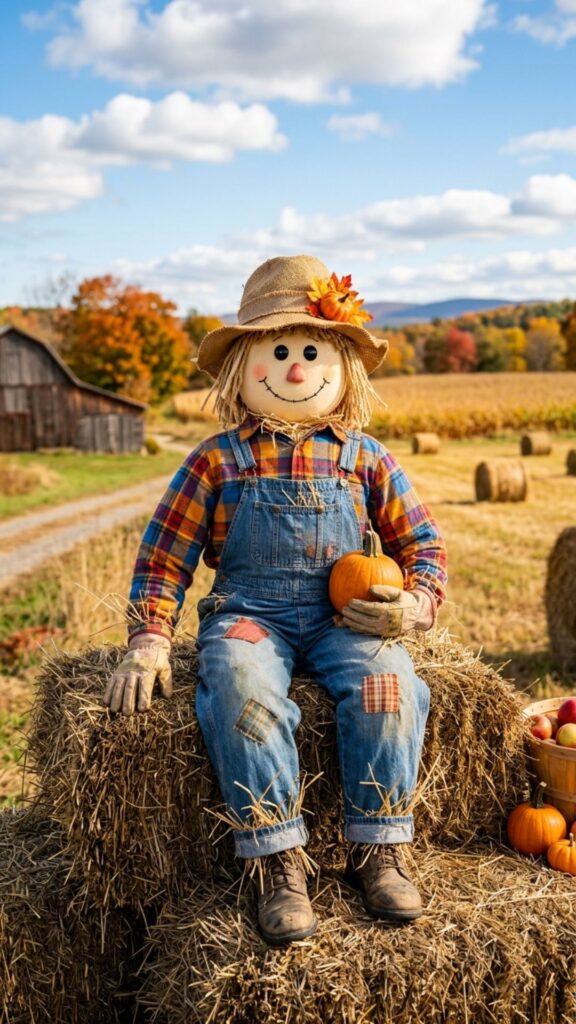 19. Add a Scarecrow for Playful Charm