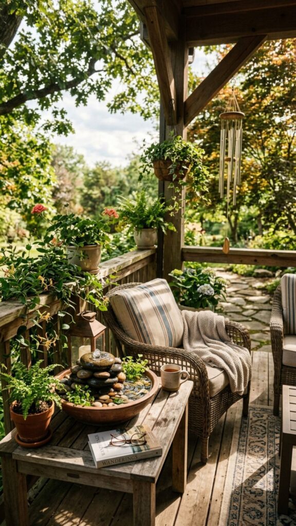 19. Add a Water Feature or Wind Chimes