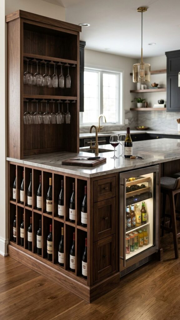 19. Build In Wine Storage or a Beverage Station