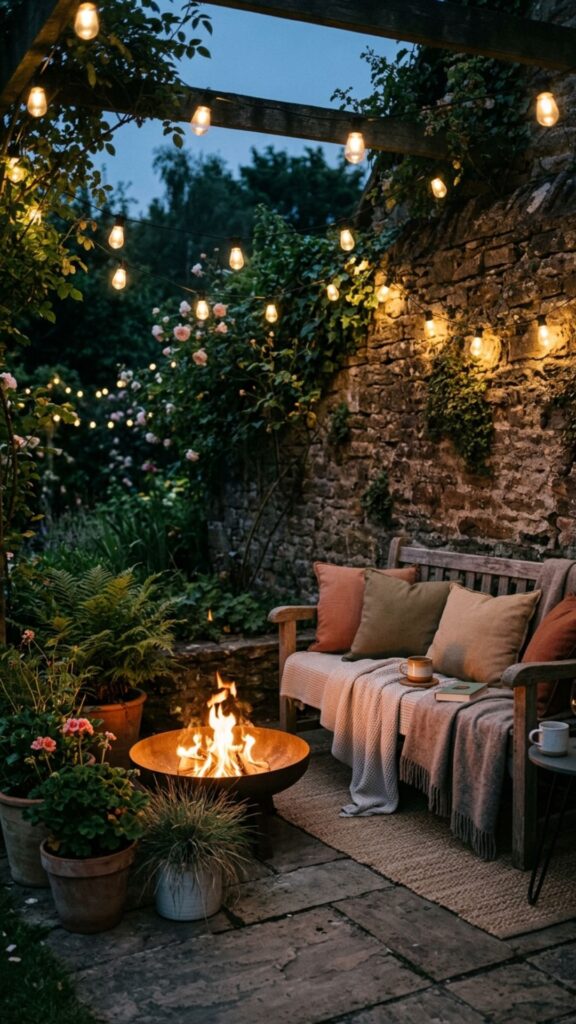 19. Build a Cozy Nook with a Fire Feature