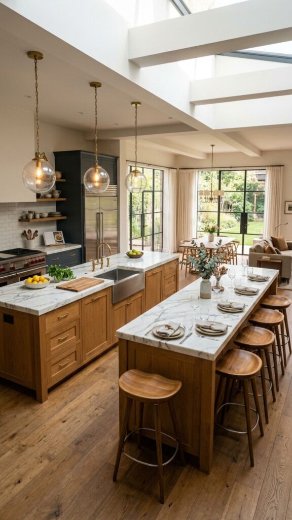 19. Double Island With Matching Bar Stools