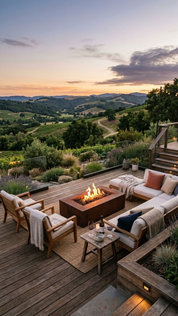 19. Elevated Fireplace with a View