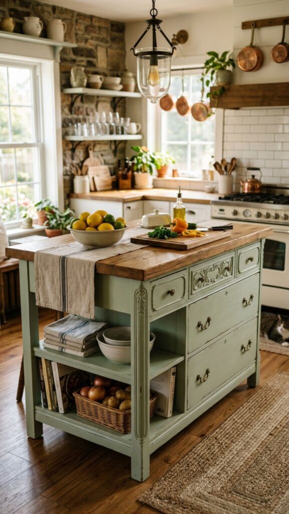 19. Repurpose Furniture Into a Custom Island