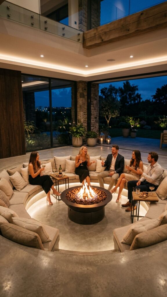 19. Sunken Seating Area With Ground Heating