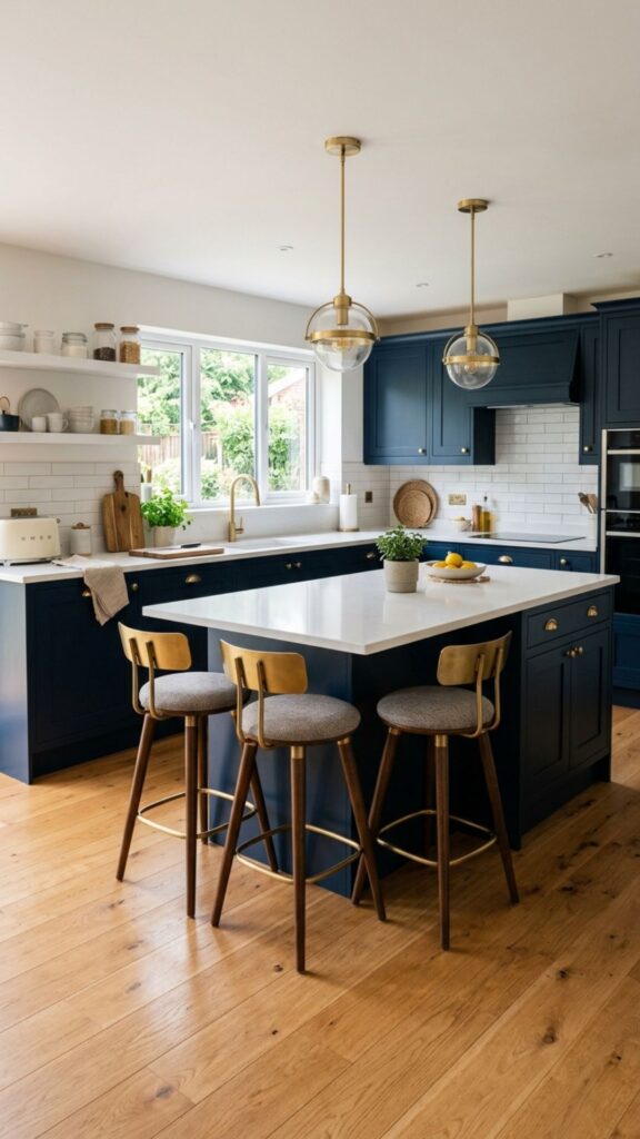 2. A Contrasting Navy Blue Base