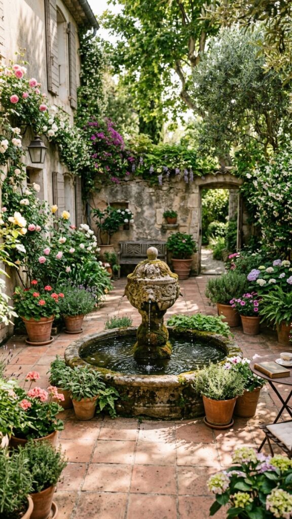 2. Add a Central Water Fountain