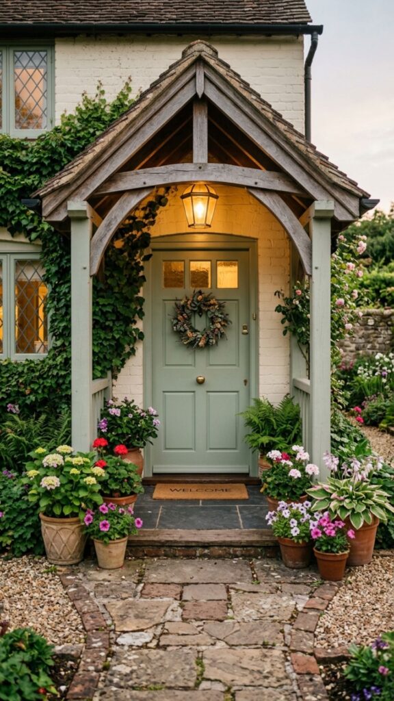 2. Add a Cozy Covered Entryway