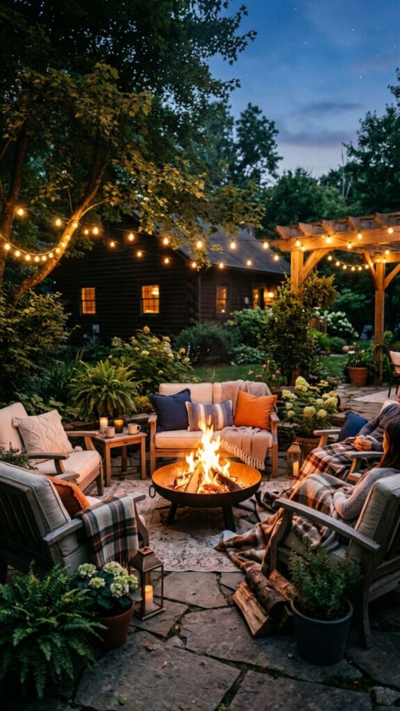 2. Add a Cozy Fire Pit or Fireplace