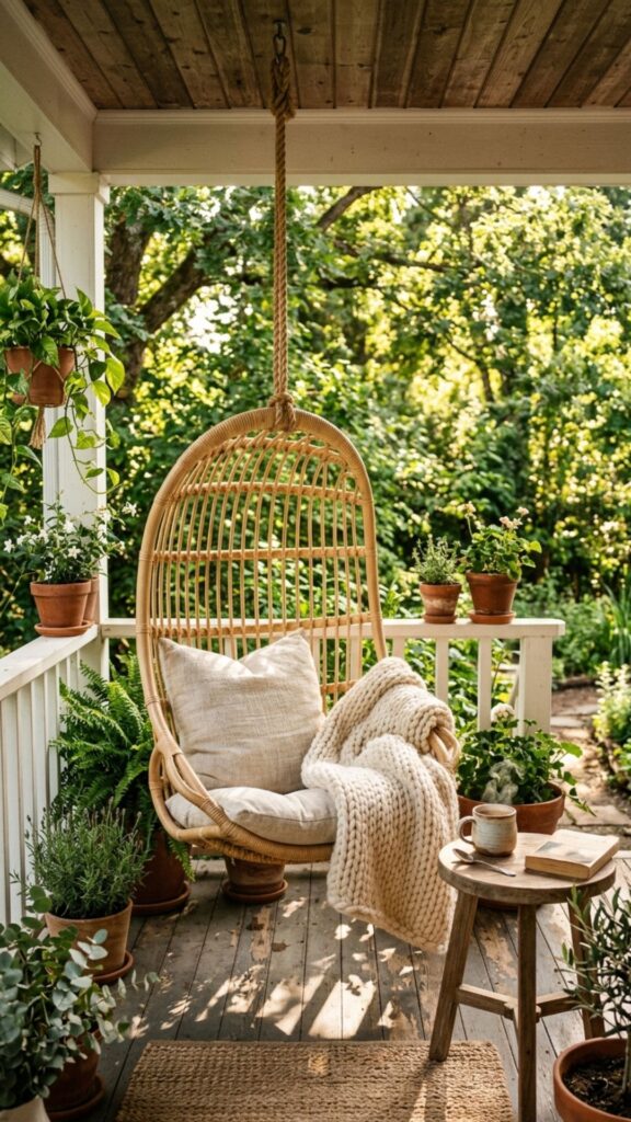 2. Add a Cozy Hanging Chair
