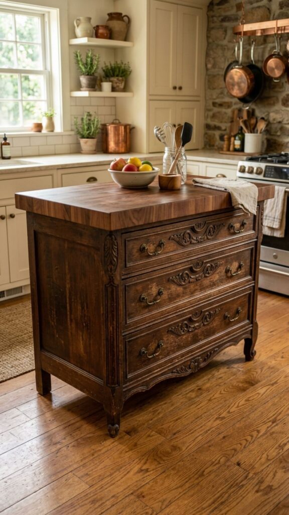 2. Convert a Vintage Dresser or Sideboard